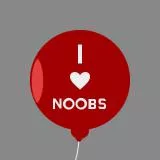 I Love Noobs (Pennywise balloon, I love Derry reference)