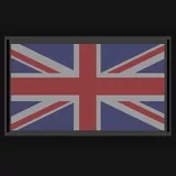 Britain flag in glass case