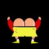 Shin Chan mooning