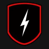 lightning patch black/red