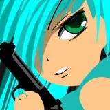 blue girl and the gun 2.