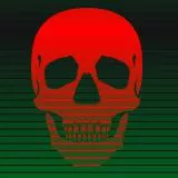 Skull on Green Paper