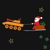 プレゼント（Ｃ４）を配るサンタさん