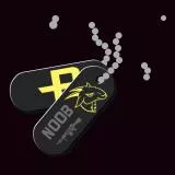 Falling 'NOOB' dogtags