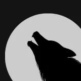 Wolf Howling at Moon