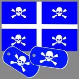 quebec skull flag