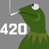 kermit smoking green 420