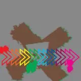 Rainbow - optical skull cross