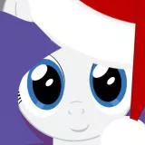 Rarity with Santa Hat