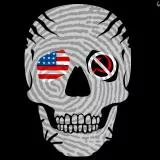Anti-communist skull for freedom and liberty. Better dead than red. 