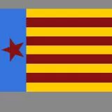 Republican Left Valencian independentist flag (Estrelada Valenciana de l'Esquerra o Senyera de Lluita)