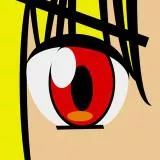 angry anime eye