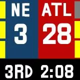 ATL 28 NE 3 Patriots Superbowl 51