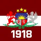 Latvian Flag with coat of arms