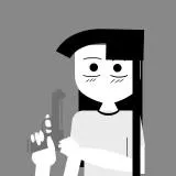 Komi-san with a gun